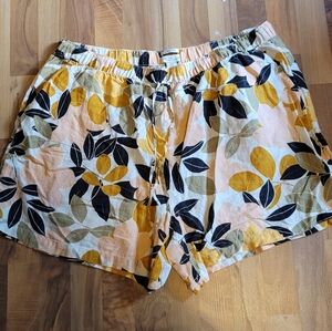 Rachel Zoe Floral Women's Shorts - Black, Yellow, Green